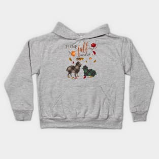 Sheep Lovers - I Love Fall Most of All Kids Hoodie